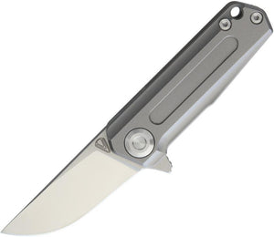 Stedemon Vouking T03 Framelock Folding Blade Gray Titanium Handle Knife