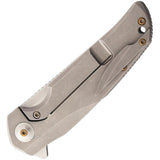 Liong Mah Design Tempest Gray Titanium Folding Pocket Knife S35VN
