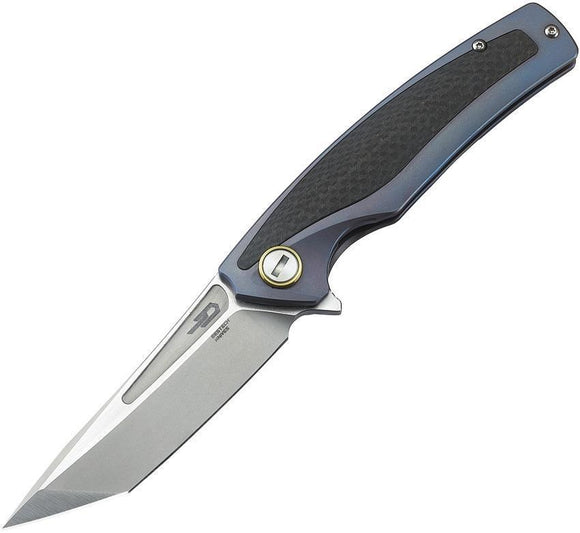 Bestech Knives 1706 Titanium Framelock Purple Handle Folding Blade Knife