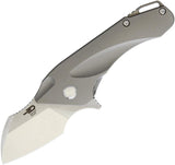 Bestech 1710 Gray Titanium Handle Framelock Stainless Folding Blade Knife