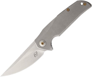 Liong Mah Design Tempest Gray Titanium Folding Pocket Knife S35VN