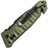 TB Outdoor C.A.C. S200 Axis Lock Green Folding Serrated Nitrox Pocket Knife 044