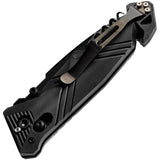TB Outdoor C.A.C. Utility Axis Lock Smooth Black PA6 Folding Nitrox Steel Pocket Knife 061