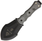 TOPS Tracker Digger Fixed Double Edge Blade Glass Breaker Black Knife 