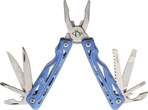Mantis Multi Tool Blue Folding 8 n 1 screwdriver pliers Knife TC872B