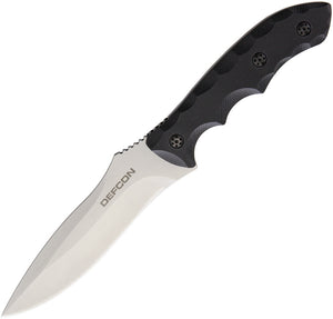 Defcon 11.25" Hydra Black G10 Handle D2 Tool Steel Fixed Knife w/ Sheath TD002SL