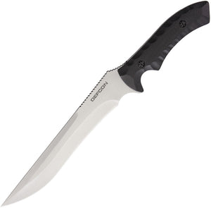 Defcon 14.25" Hydra Black G10 Handle D2 Tool Steel Fixed Knife w/ Sheath TD003SL
