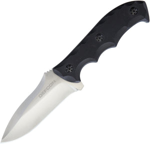 Defcon 8.75" Hydra Black G10 Handle D2 Tool Steel Fixed Knife w/ Sheath TD005