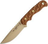 TOPS Knives Tex Creek 69 1095 Carbon Coyote Tan Blade & Handle Fixed Knife