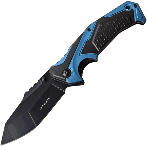 Tac Force Linerlock A/O Blue & Black Aluminum 3Cr13 Folding Blade Knife 1002BL