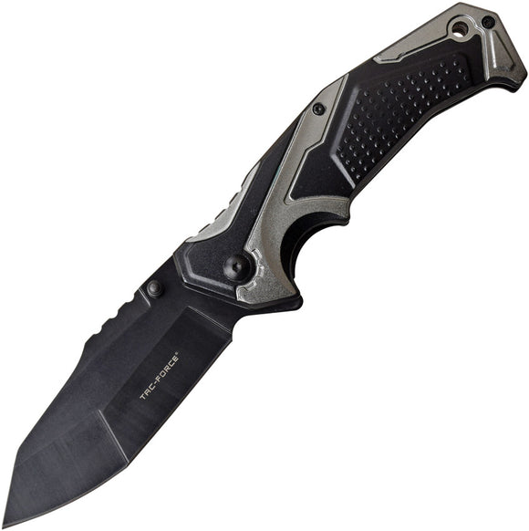 Tac Force Linerlock A/O Black & Gray Aluminum Handle 3Cr13 Folding Knife 1002GY
