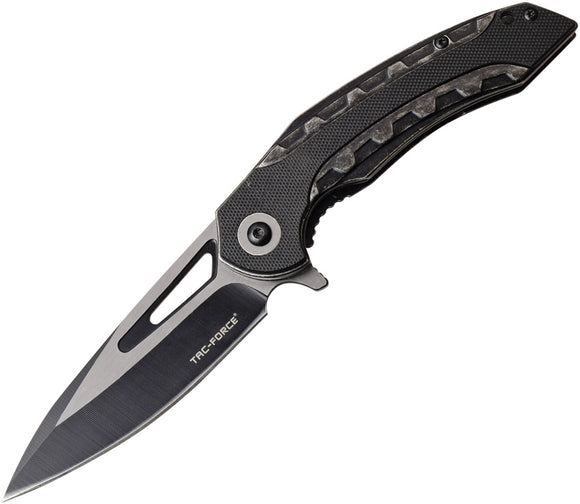Tac Force Linerlock A/O Black Stainless Folding 3Cr13 Steel Pocket Knife 1018BK