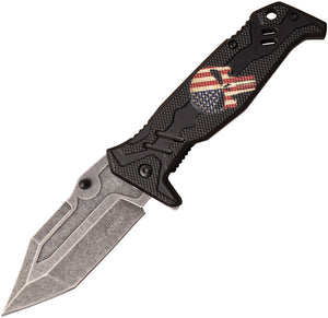 Tac Force Linerlock A/O Black Aluminum Folding 3CR13 Steel Pocket Knife 1025BK