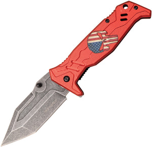 Tac Force Linerlock A/O Red Aluminum Folding 3CR13 Steel Pocket Knife 1025RD