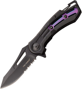 Tac Force Spring Assisted Purple & Black Folding Knife 1026rb