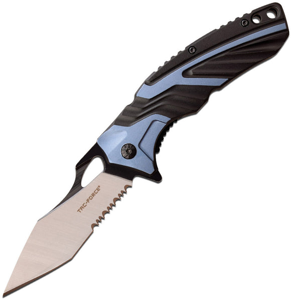 Tac Force Linerlock A/O Black & Blue Folding 3Cr13 Steel Pocket Knife 1029BBL