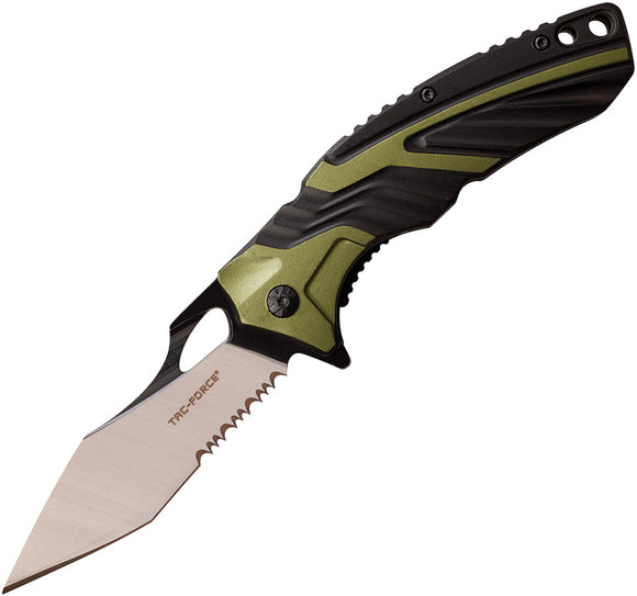Tac Force Linerlock A/O Green Aluminum Folding 3Cr13 Pocket Knife 1029BGN