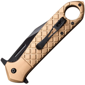 Tac Force Linerlock A/O Tan Aluminum Folding Stainless Pocket Knife 1042TN