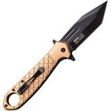 Tac Force Linerlock A/O Tan Aluminum Folding Stainless Pocket Knife 1042TN