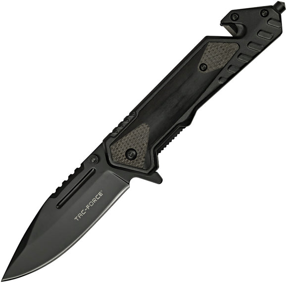 Tac Force Linerlock A/O Black Aluminum Folding 3Cr13 Steel Pocket Knife 1045BK