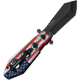 Tac Force Linerlock A/O US Flag Aluminum Folding 3Cr13 Pocket Knife 1048F