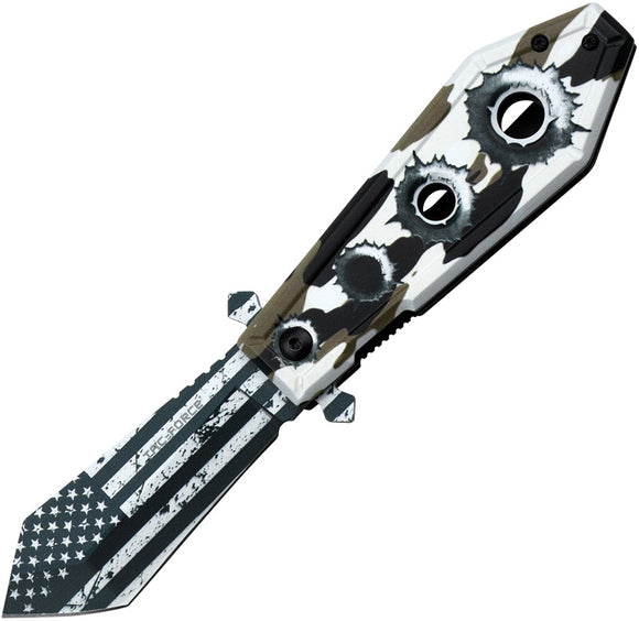 Tac Force Linerlock A/O Camo Aluminum Folding 3Cr13 Pocket Knife 1048SC