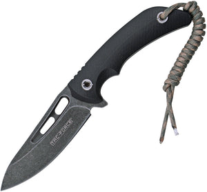 Tac Force 9" Black G10 Handle Camo Paracord Fixed Blade Knife w/ Sheath 200949BK