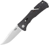 SOG Trident Piston Lock A/O Stainless Folding Black Cutter Handle Knife