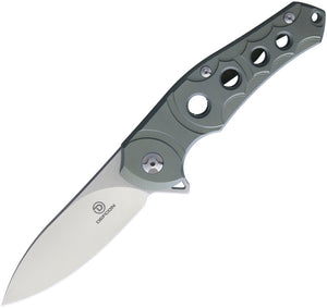 Defcon Green Framelock Folding D2 Pocket Knife 33291