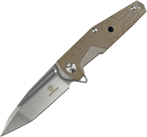 Defcon JK Radioactive Framelock Brown Handle Folding Knife TF3333