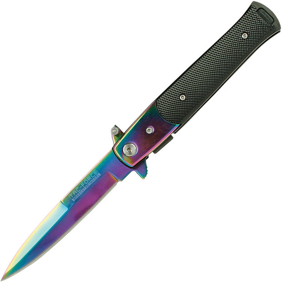 Tac Force Linerlock A/O Spectrum & Black Aluminum Handle Folding Knife 428RB