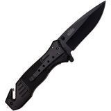 Tac Force Linerlock A/O Black Aluminum Folding 3Cr13 Stainless Pocket Knife 434
