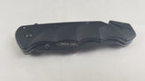 TAC FORCE Black Rescue Assisted Open Serrated Folding  Knife - 499BD