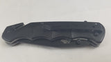 TAC FORCE Black Rescue Assisted Open Serrated Folding  Knife - 499BD