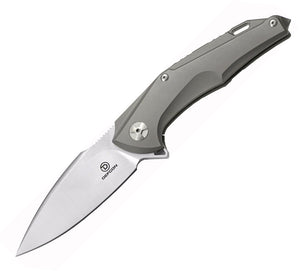 Defcon JK Sharkstooth Framleock Gray Handle Folding Knife TF5219