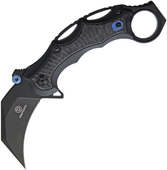 Defcon Framelock Black Folding S35VN Pocket Knife 52211