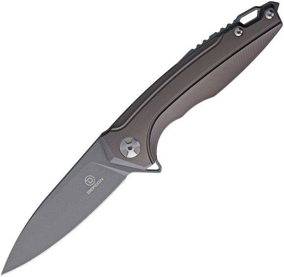 Defcon Framelock Bronze Folding S35VN Pocket Knife 52882
