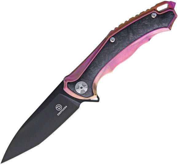 Defcon Pink Framelock Folding S35VN Pocket Knife 52892