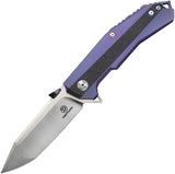 Defcon Atlas Framelock Purple Titanium Folding S35Vn Knife 53441