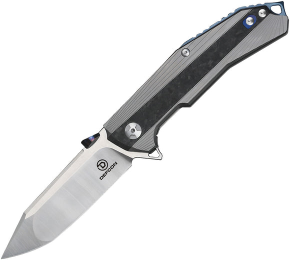 Defcon Atlas Framelock Gray Titanium Folding S35Vn Knife 5344