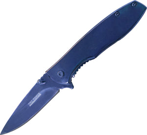 Tac Force Gentlemans A/O Linerlock Blue TiNi Handle 440 Folding Knife 573BL