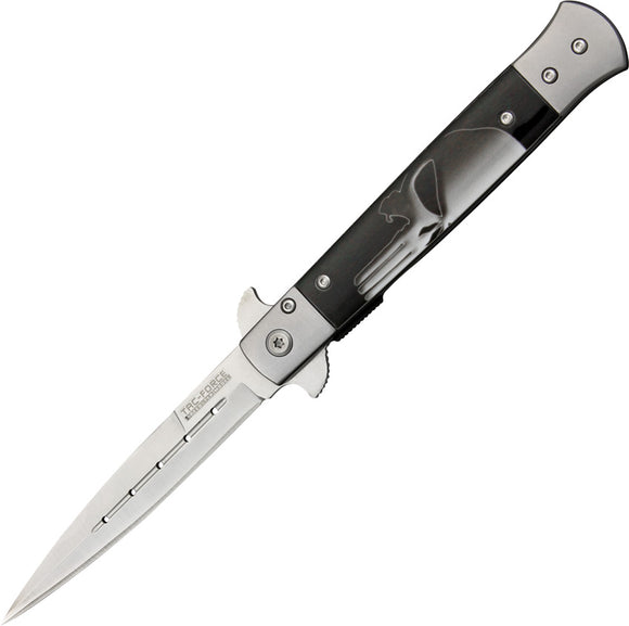 Tac Force Milano Linerlock A/O Punisher Handle Stainless Folding Knife 598P
