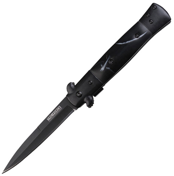 Tac Force Stiletto Linerlock A/O Black Stiletto Style Folding Blade Knife 623BB