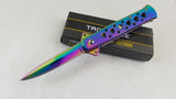 Tac Force Stiletto Linerlock A/O Spectrum Aluminum Handle Folding Knife 698RB