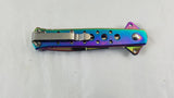 Tac Force Stiletto Linerlock A/O Spectrum Aluminum Handle Folding Knife 698RB