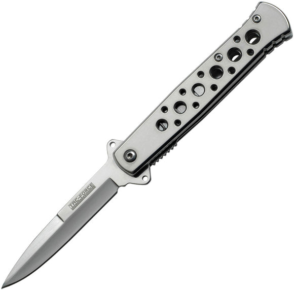 Tac Force Stiletto Linerlock A/O Mirror Stainless Handle Folding Knife 698SL