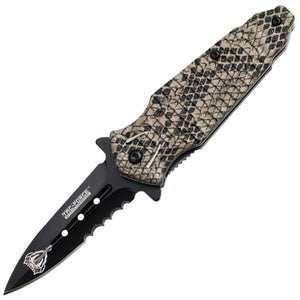 Tac Force Small Cobra Linerlock A/O Green Snakeskin Handle Folding Knife 796GNS