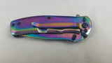 Tac Force Folding Rainbow Mirror Pocket Knife Assist Open - 848RB