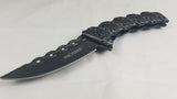 TAC FORCE Stonewash Chain Design Spring Assisted Folding Knife - 859