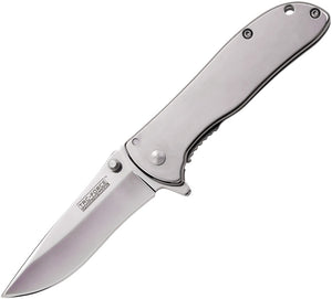 Tac Force A/O Framelock Mirror Stainless Handle Folding Blade Knife 861C